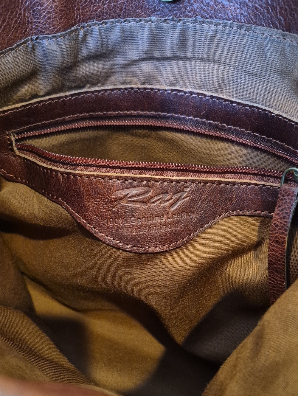 Raj Anthropologie Dark Brown Fringe Studded Whipstitch Leather Shoulder Bag - Picture 5 of 15